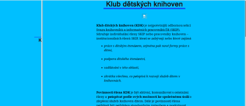 Klub dětských knihoven SKIP (na webu města Nová Paka)