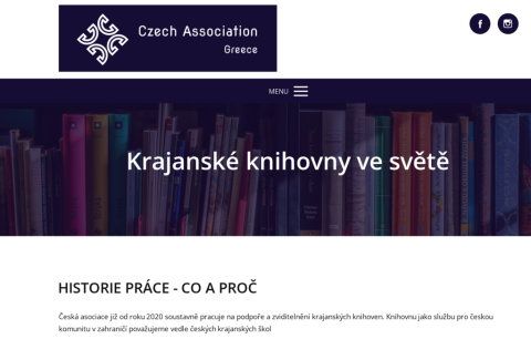 Sekce Krajanské knihovny ve světě na webu Czech Association