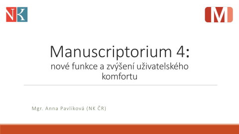 Manuscriptorium 4: nové funkce a zvýšení uživatelského komfortu
