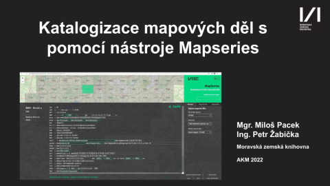 Katalogizace mapových děl s pomocí nástroje Mapseries