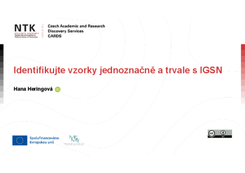 Identifikujte vzorky jednoznačně a trvale s IGSN