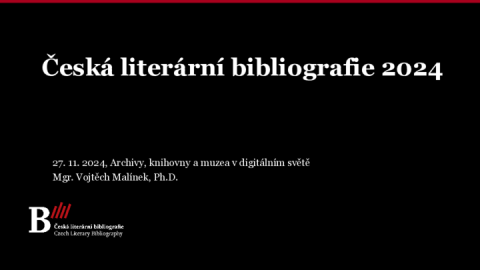 Česká literární bibliografie 2024